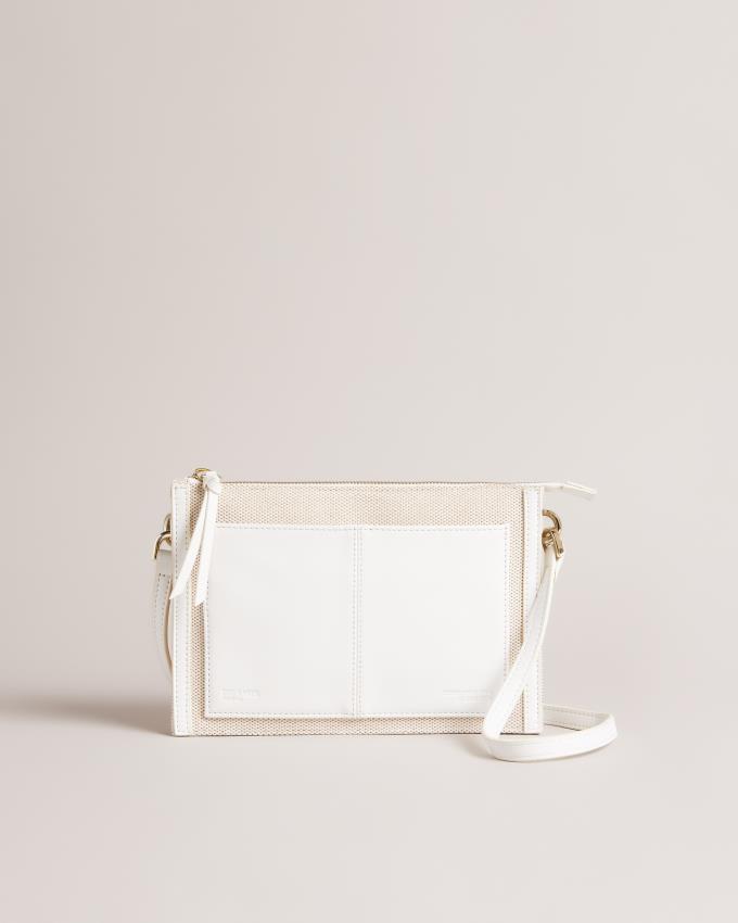 Sac Crossbody Ted Baker Canvas Blanche Femme | GIO-86348945